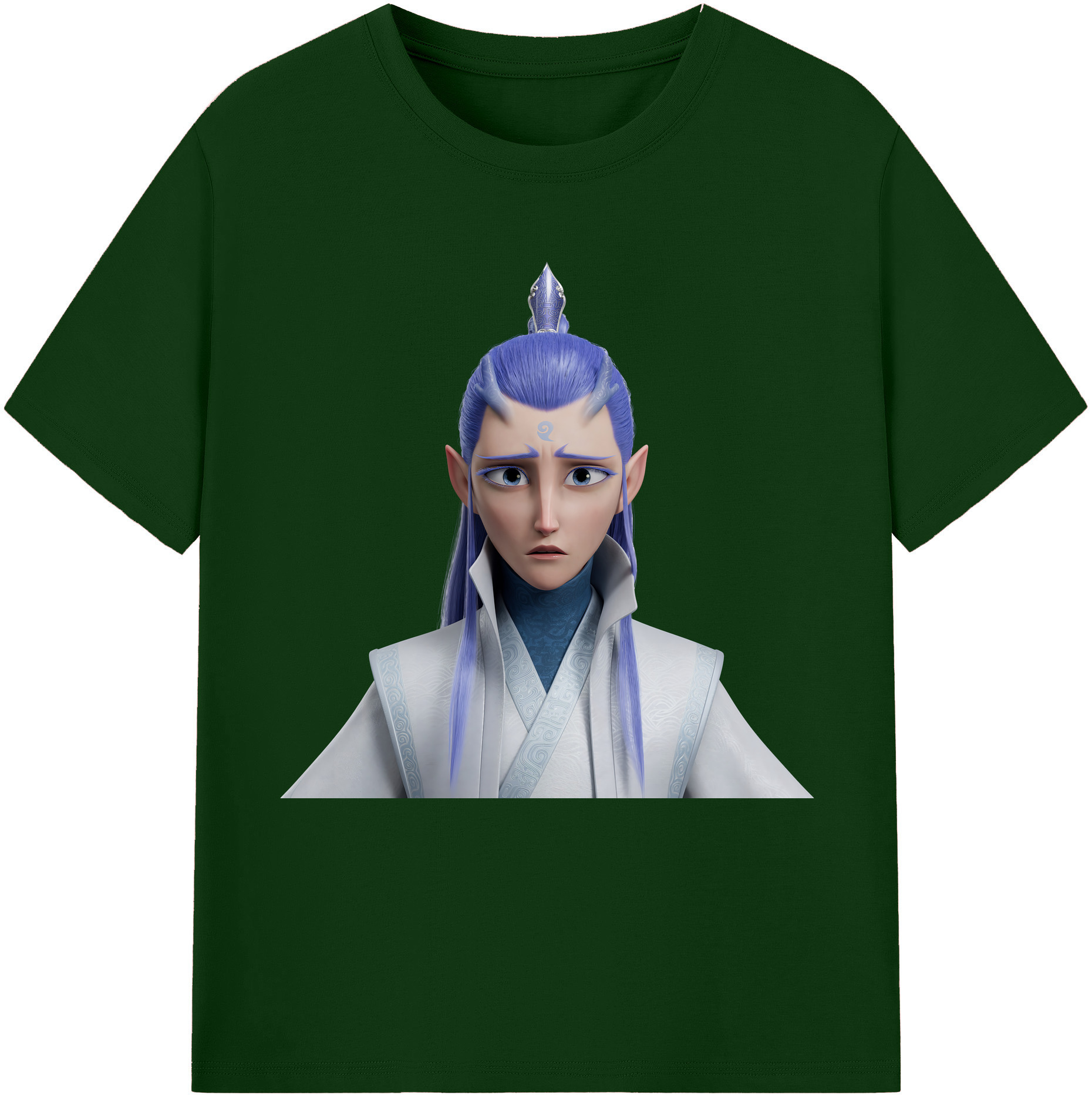 （画像用） Ne Zha 2 ナタ 魔童の大暴れ 綿100％半袖Tシャツ（フロントプリント）